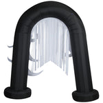Load image into Gallery viewer, Gemmy Halloween Inflatable Ghost Archway with Flickering Black Lights and Metallic Streamers, 9 ft Tall
