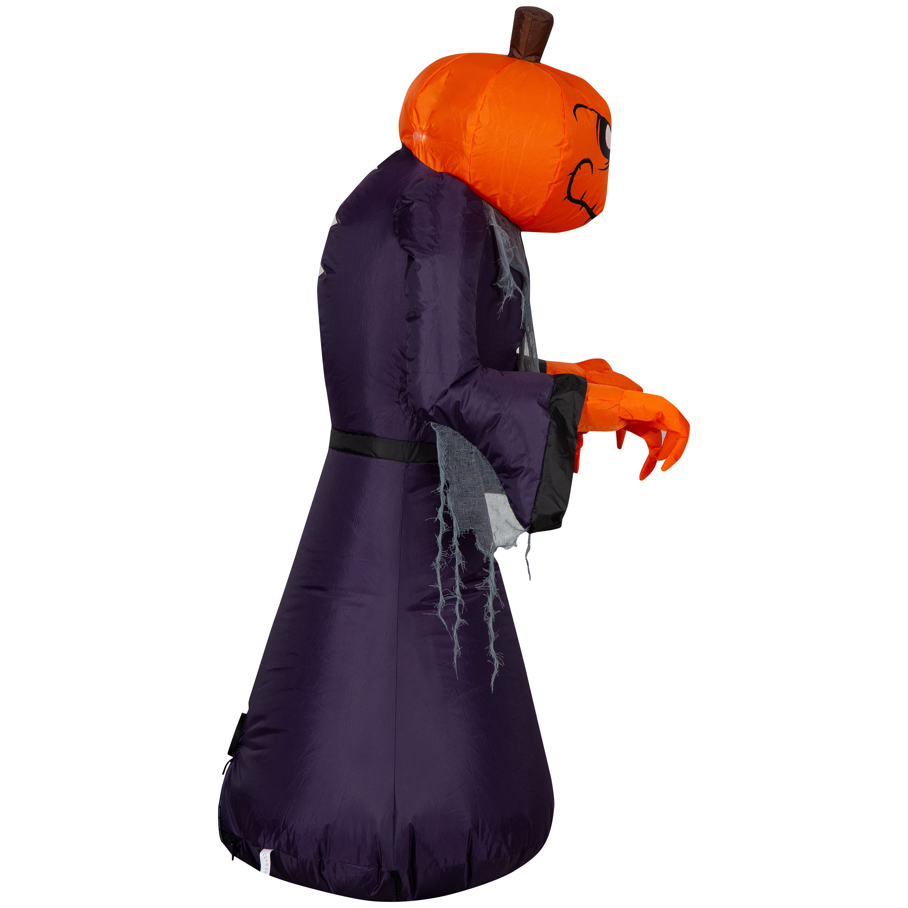 Gemmy Airblown Inflatable Pumpkin Reaper, 4 ft Tall, Multi