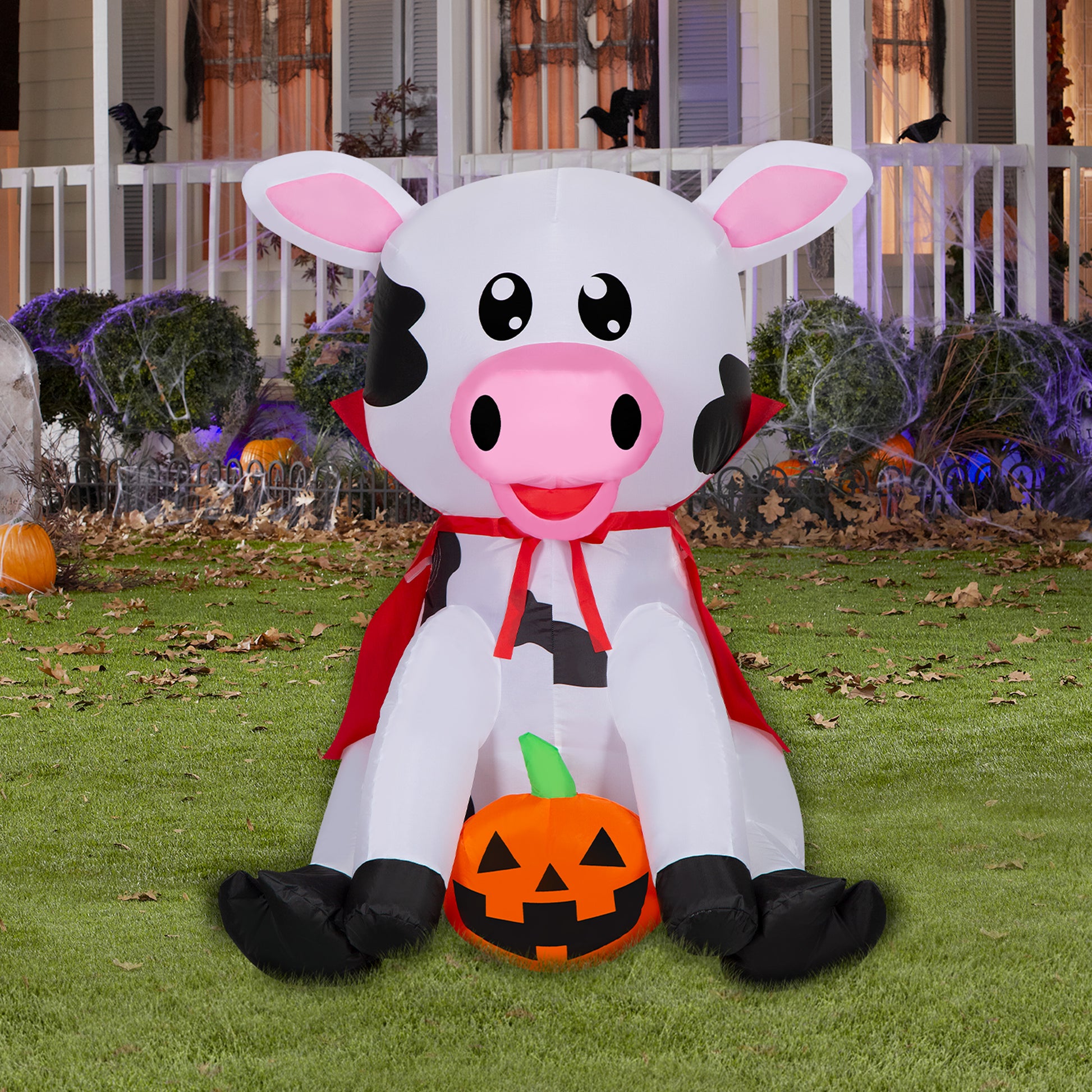 Inflatable Halloween Baby Cow, 3 ft Tall lifestyle