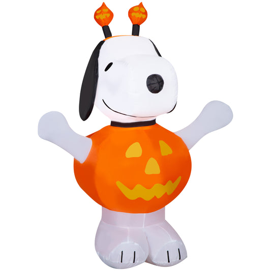 4-Ft Peanuts Snoopy Pumpkin Costume Halloween Inflatable
