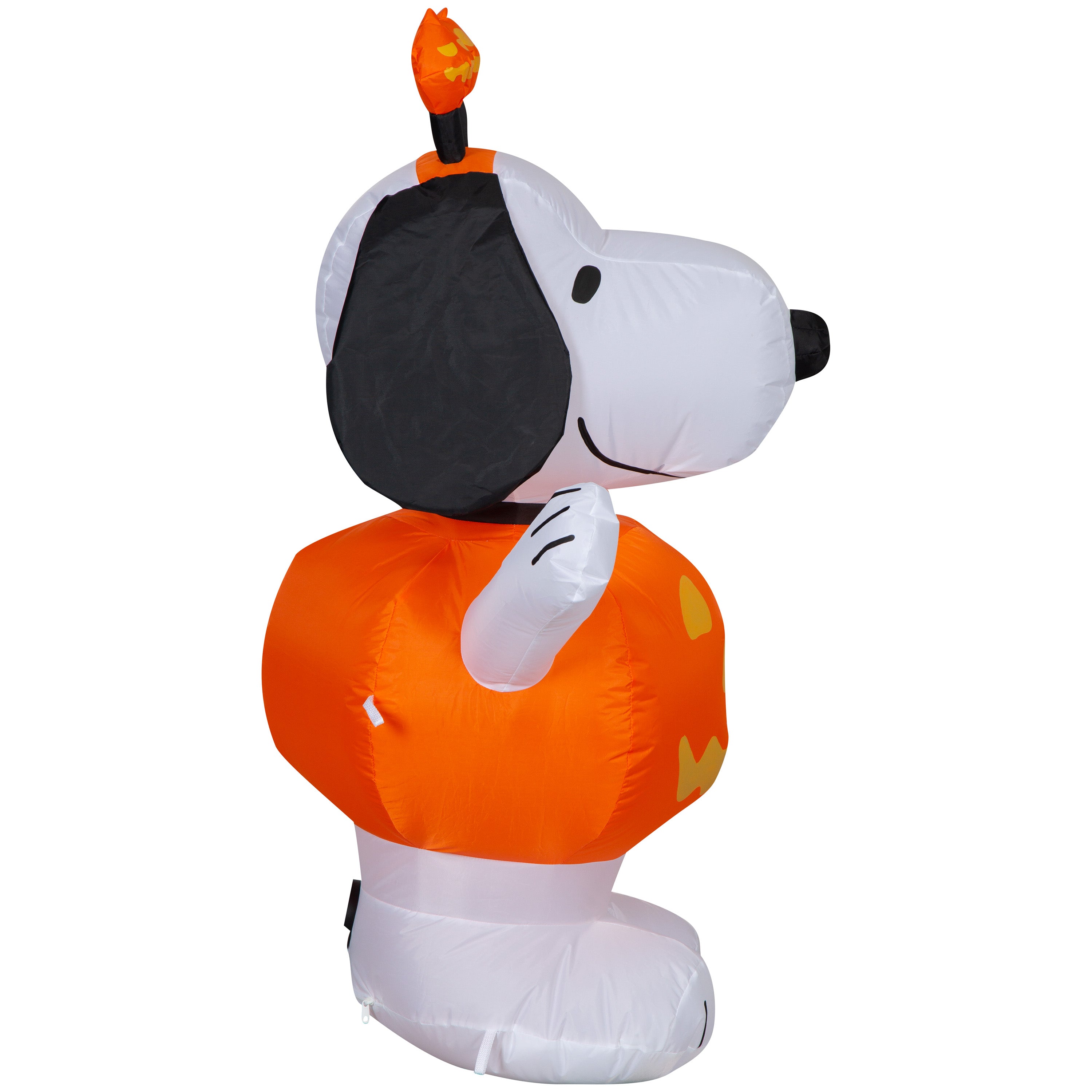 Gemmy Airblown Inflatable Snoopy in Pumpkin Outfit Peanuts, 4 ft Tall, Multicolored