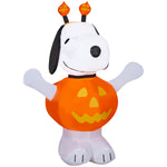 Load image into Gallery viewer, Gemmy Airblown Inflatable Snoopy in Pumpkin Outfit Peanuts, 4 ft Tall, Multicolored
