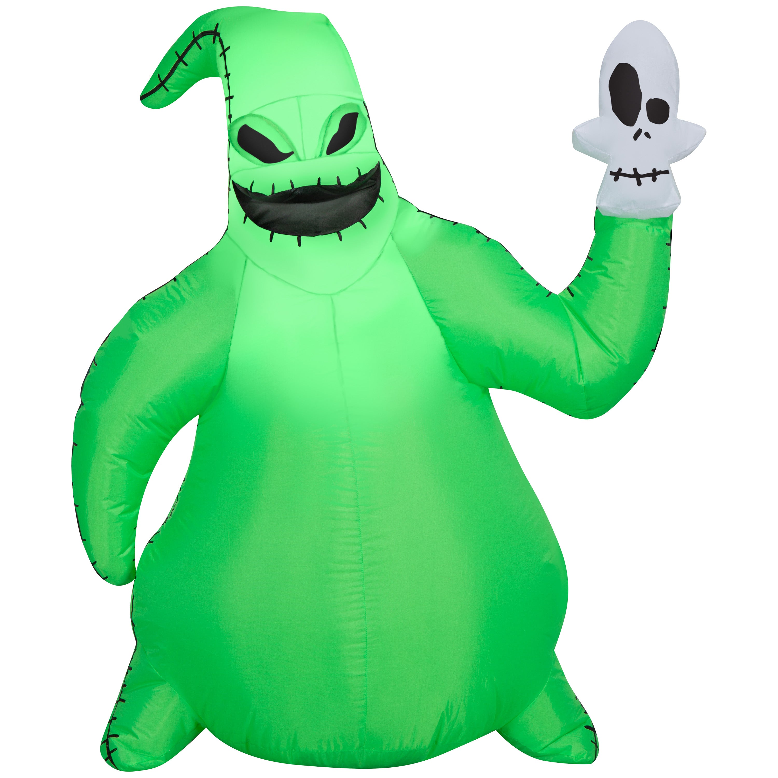 Gemmy Airblown Inflatable Oogie Boogie w/Skull Disney, 3.5 ft Tall, Multicolored