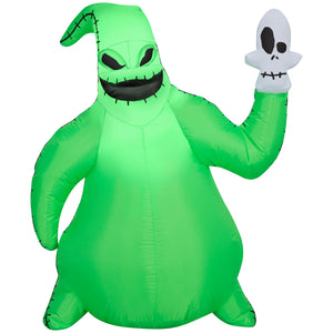 Gemmy Airblown Inflatable Oogie Boogie w/Skull Disney, 3.5 ft Tall, Multicolored