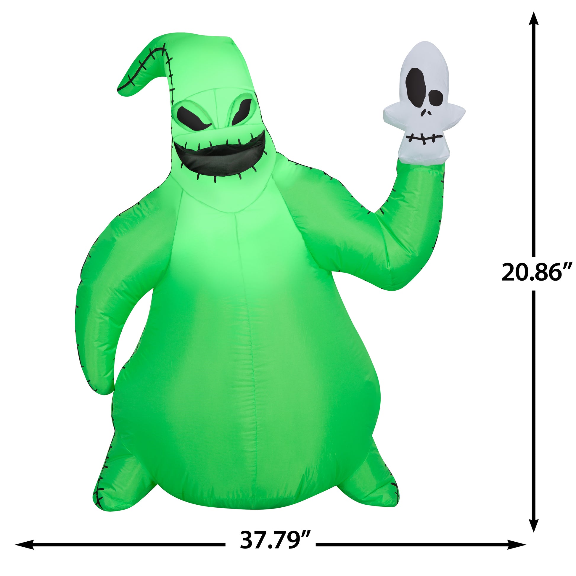3.5-Ft Disney Oogie Boogie with Skull Halloween Inflatable dimensions