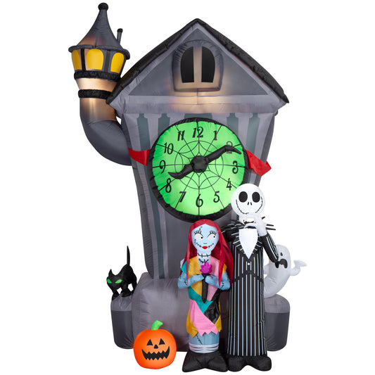 8-Ft Disney Nightmare Before Christmas Clock Tower House Inflatable