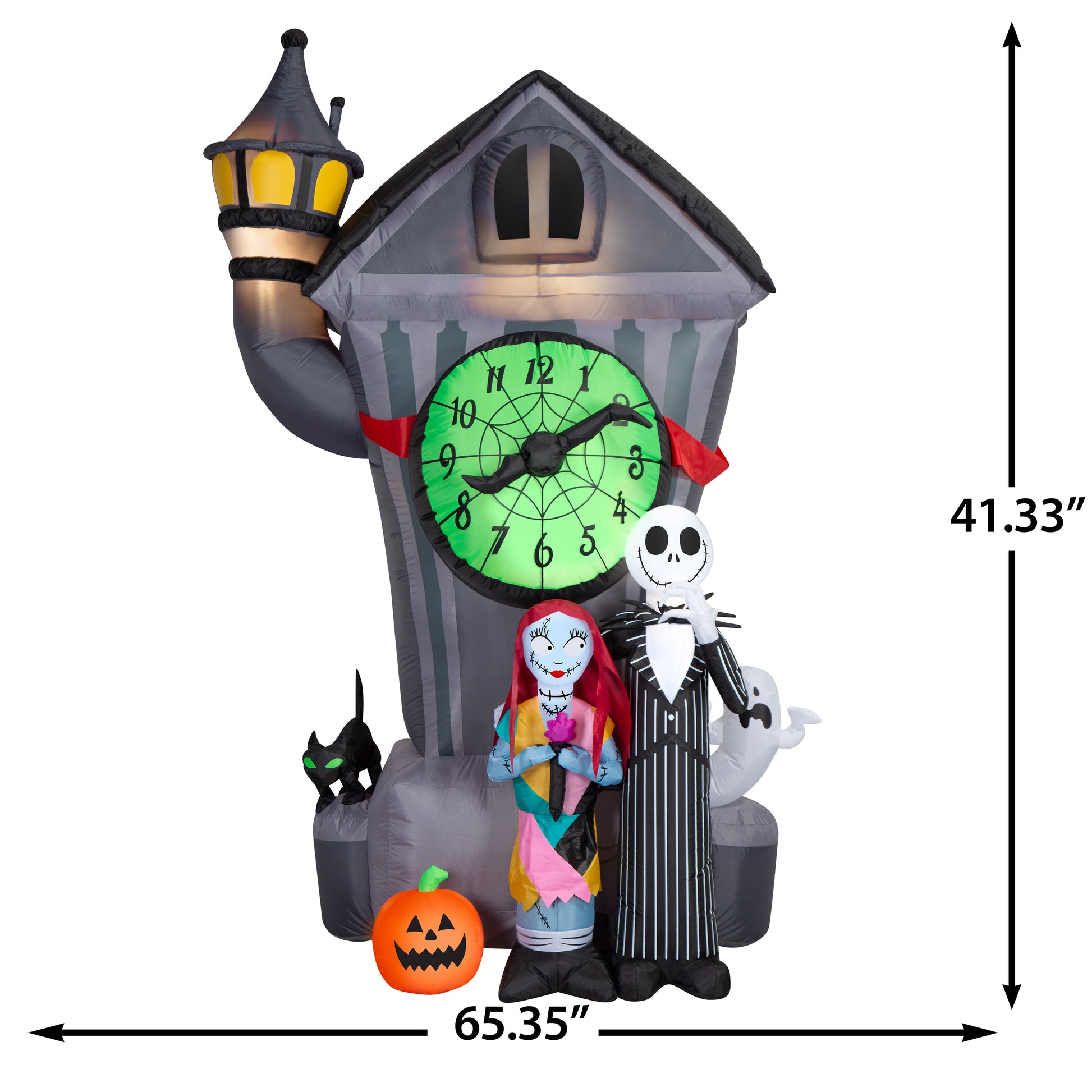 8-Ft Disney Nightmare Before Christmas Clock Tower House Inflatable dimensions