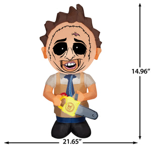 Gemmy Airblown Inflatable Stylized Leatherface Radar, 3.5 ft Tall, Multicolored