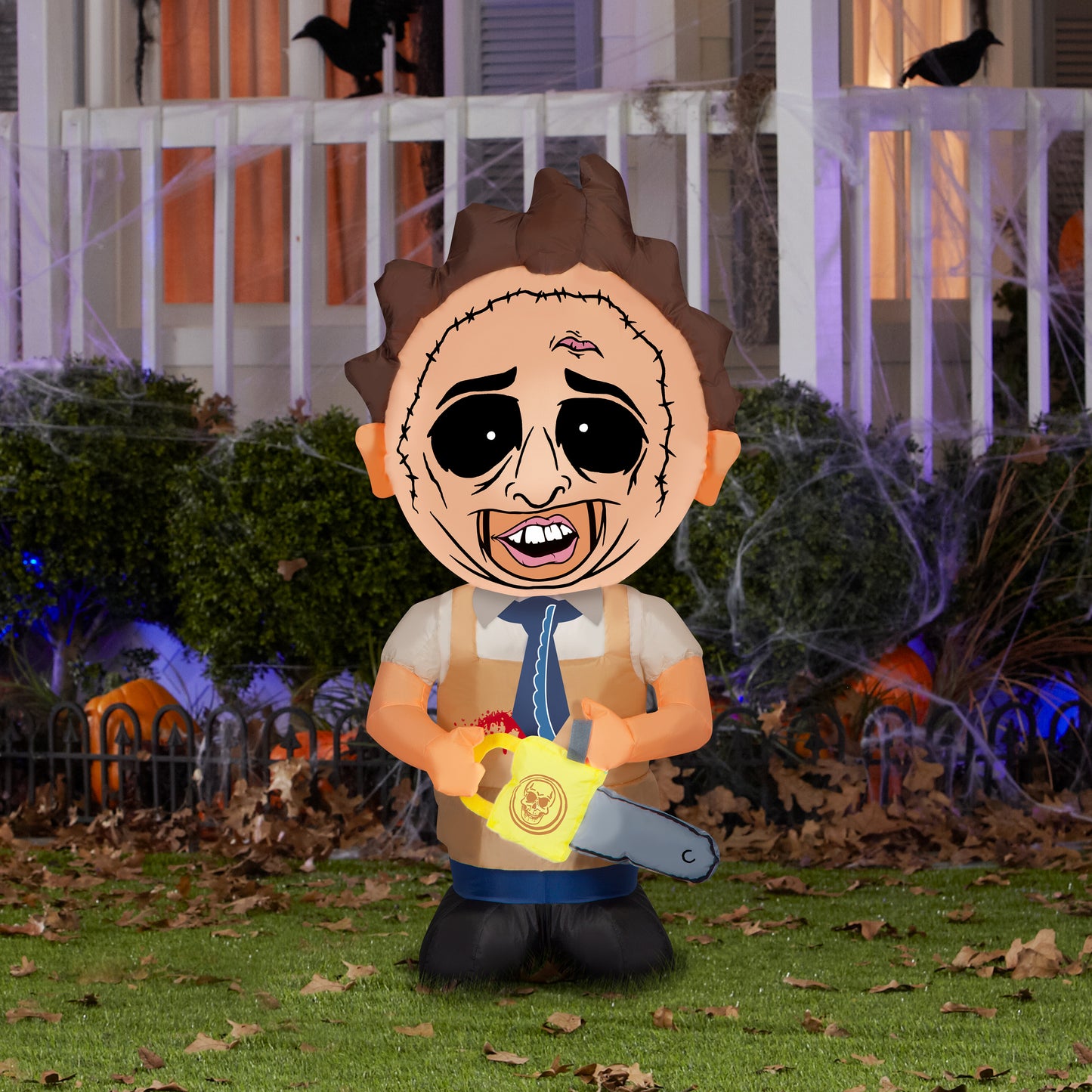 Gemmy Airblown Inflatable Stylized Leatherface Radar, 3.5 ft Tall, Multicolored