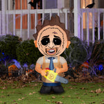 Load image into Gallery viewer, Gemmy Airblown Inflatable Stylized Leatherface Radar, 3.5 ft Tall, Multicolored
