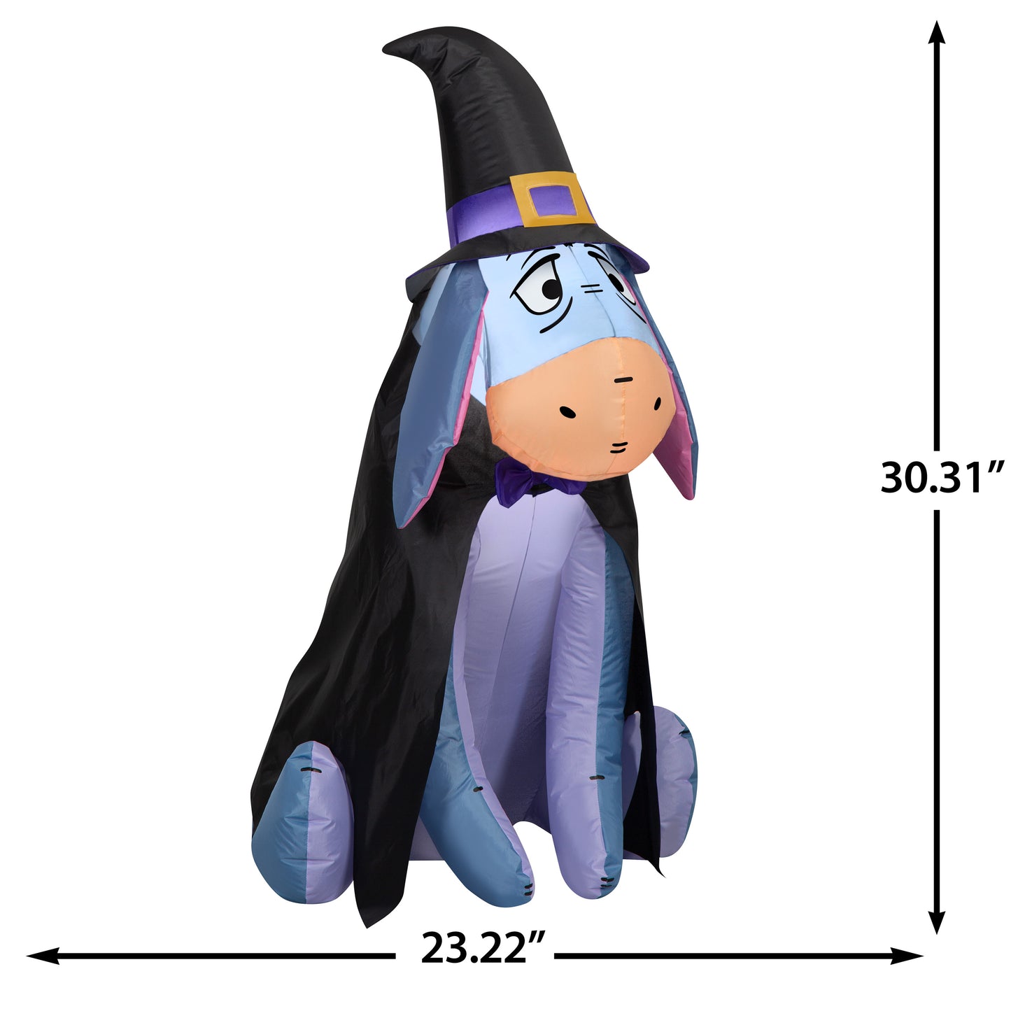 Inflatable Eeyore In Witch Costume Disney, 3.5 ft Tall dimensions