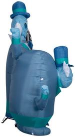 Load image into Gallery viewer, Gemmy Airblown Haunted Mansion Beware of Ghosts Scene Disney, 6 ft Tall, Blue
