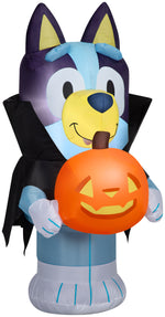 Load image into Gallery viewer, Gemmy Airblown Bluey in Vampire Costume Bluey, 3.5 ft Tall, Blue
