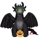 Load image into Gallery viewer, Gemmy Airblown Inflatable Toothless How to Train Your Dragon Universal, 6 ft Tall, Multicolored
