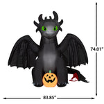 Load image into Gallery viewer, Gemmy Airblown Inflatable Toothless How to Train Your Dragon Universal, 6 ft Tall, Multicolored
