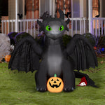 Load image into Gallery viewer, Gemmy Airblown Inflatable Toothless How to Train Your Dragon Universal, 6 ft Tall, Multicolored
