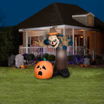 Load image into Gallery viewer, Gemmy Giant Animated Halloween Inflatable Scarecrow, 7.5 ft Tall, Multi
