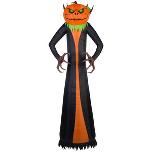 Gemmy Giant Halloween Inflatable Jack O' Lantern Reaper with Psychedelic Spirals of Light, 12 ft Tall