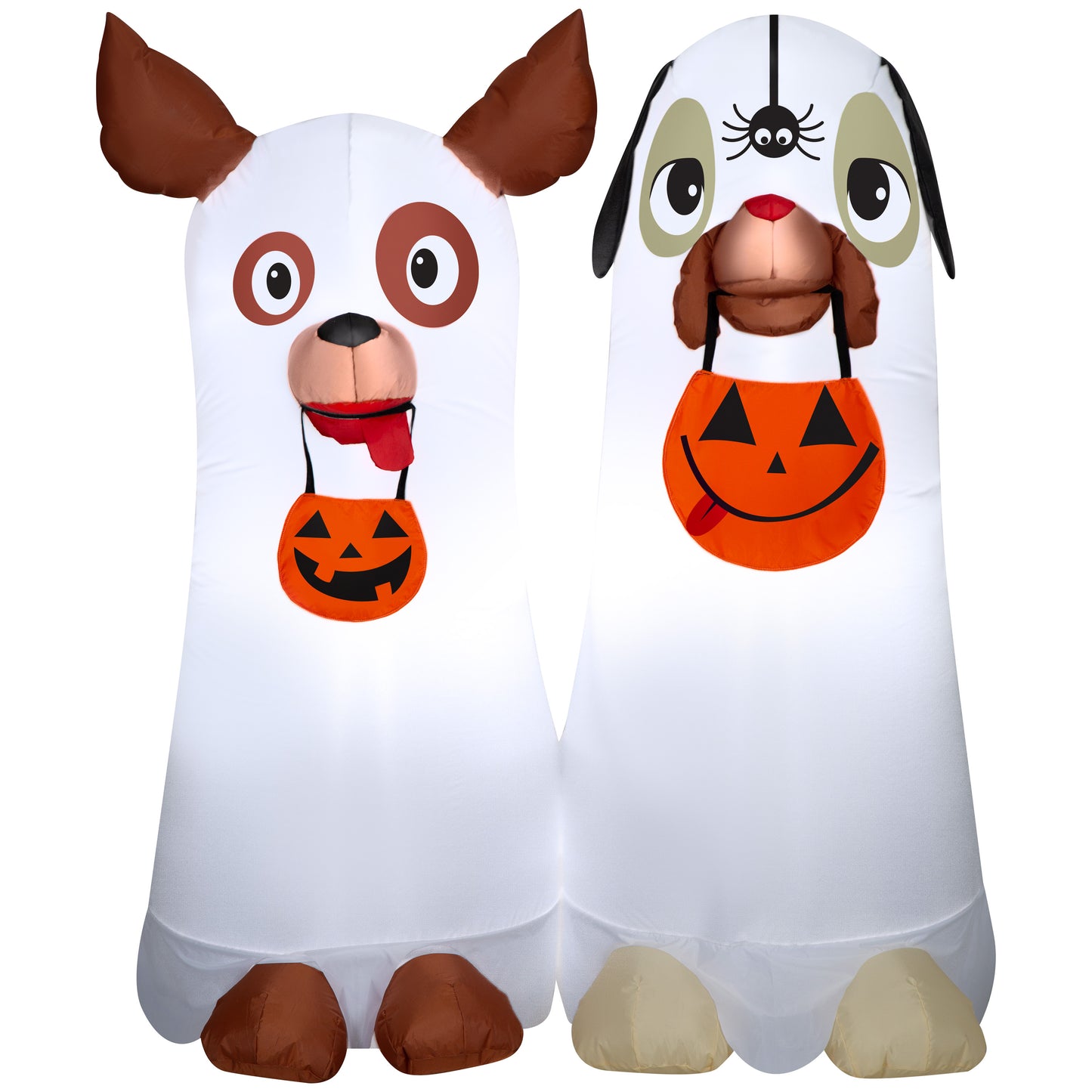 Inflatable Ghost Dog Duo Scene, 5 ft Tall
