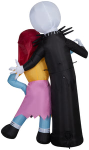 Nightmare Before Christmas Airblown Inflatable Jack and Sally Dancing Scene Disney, 6 ft Tall, Multi
