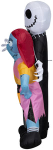 Nightmare Before Christmas Airblown Inflatable Jack and Sally Dancing Scene Disney, 6 ft Tall, Multi