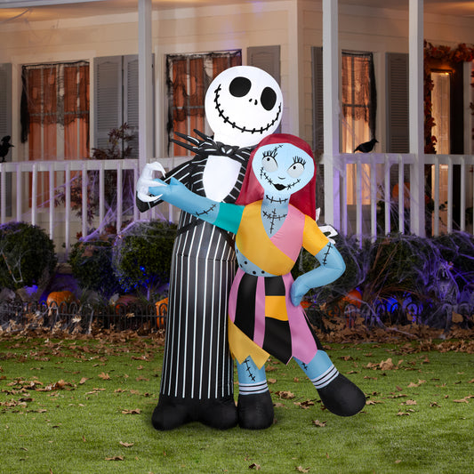 Nightmare Before Christmas Inflatable Jack and Sally Dancing Scene Disney, 6 ft Tall lifestyle