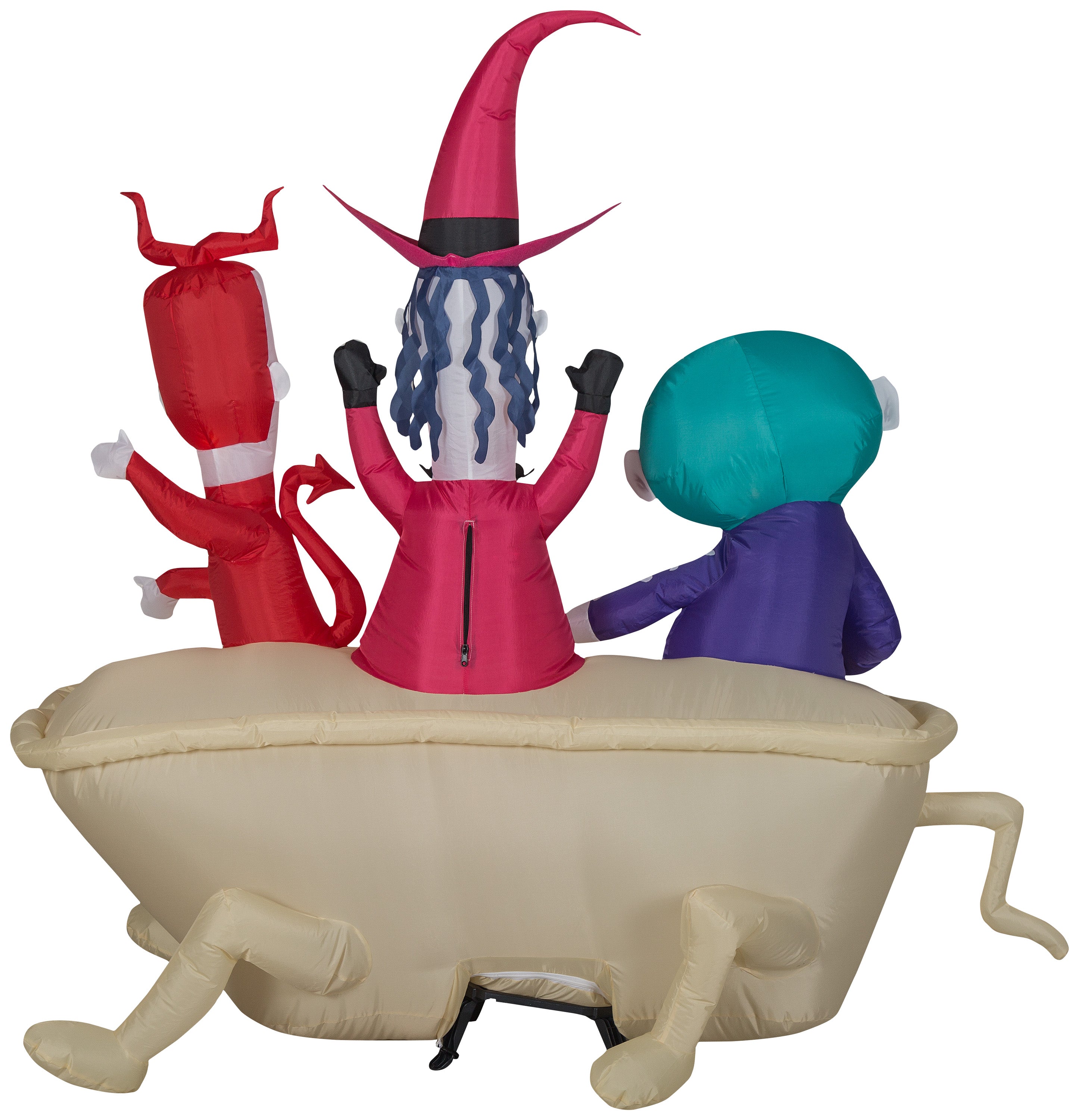 Gemmy Airblown Lock Shock and Barrel in Tub Scene Disney, 5 ft Tall, Brown