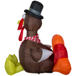 Load image into Gallery viewer, Gemmy Thanksgiving Inflatable Turkey, 6 ft Tall, Multi
