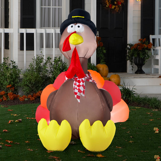 Thanksgiving Inflatable Turkey, 6 ft Tall lifestyle