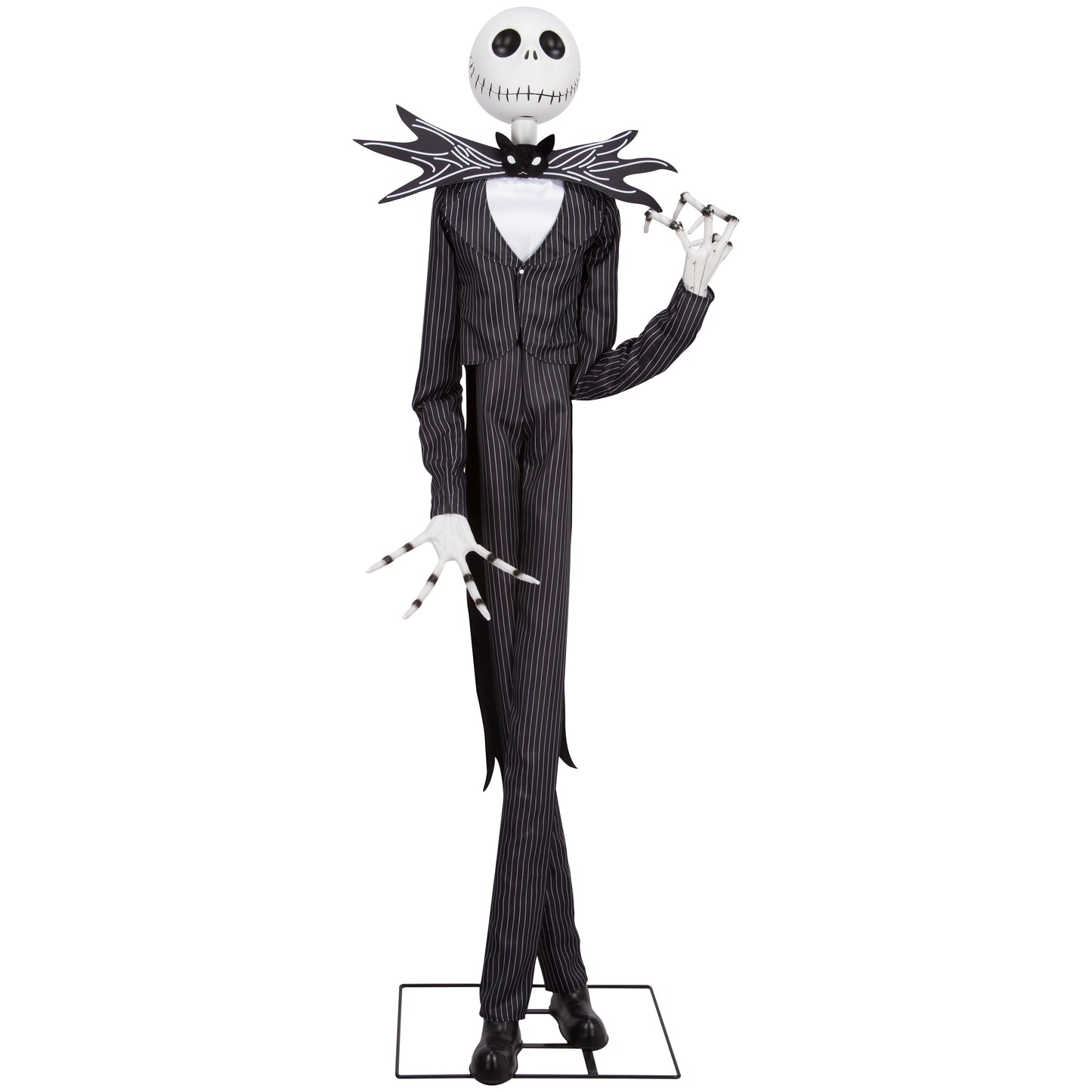 Disney Jack Skellington Life-Size Animated Halloween Figure, 6.5 Ft Singing Decor with Arm and Hand Movement
