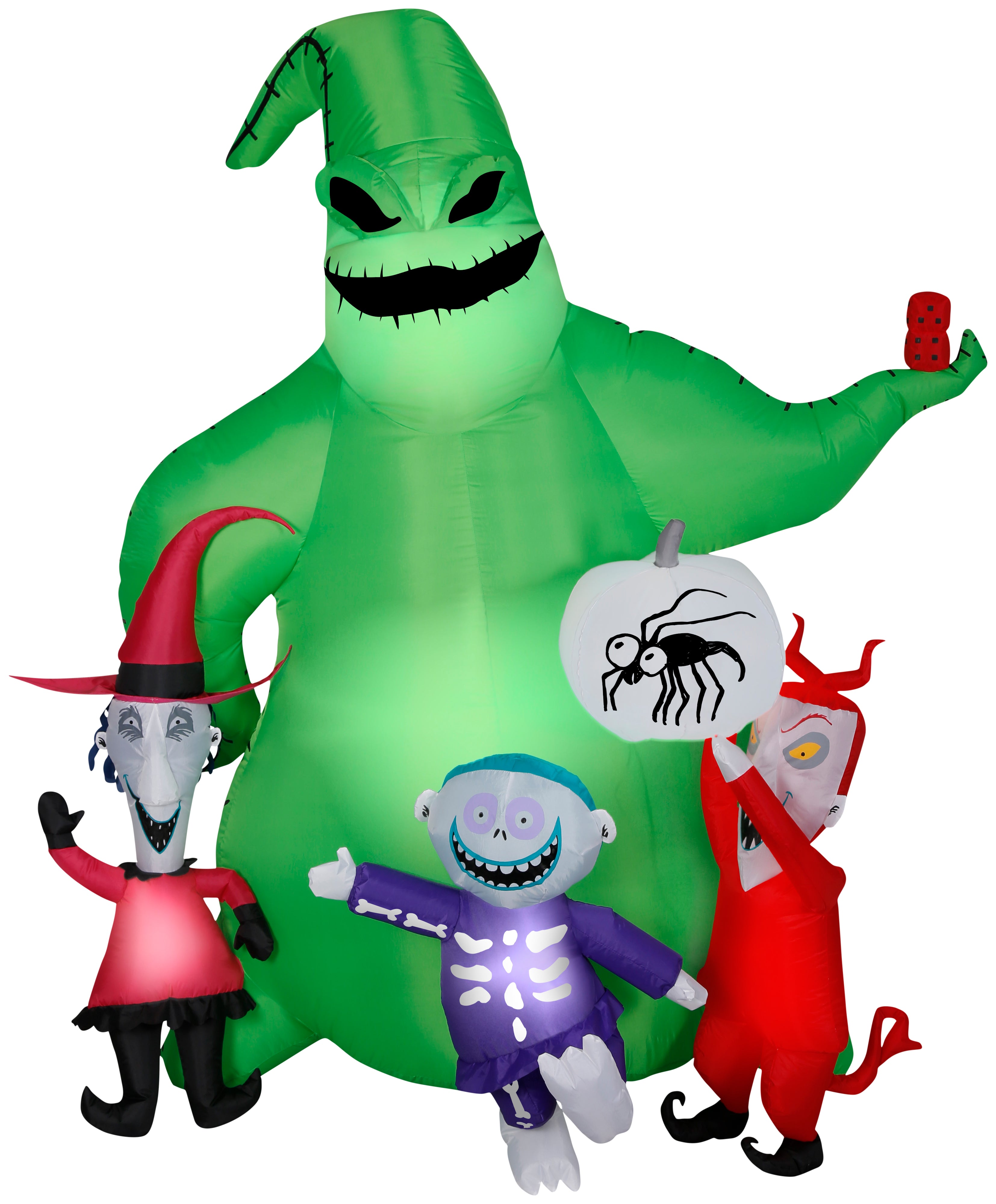 Gemmy Airblown Oogie w/Creatures Scene Disney  , 7 ft Tall, Multi