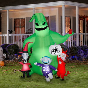 Gemmy Airblown Oogie w/Creatures Scene Disney  , 7 ft Tall, Multi