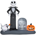 Load image into Gallery viewer, Gemmy Airblown Jack Skellington Halloween Town Scene Disney, 6 ft Tall, Multi
