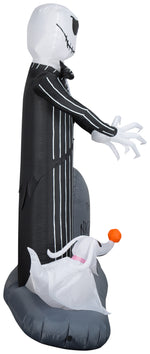 Load image into Gallery viewer, Gemmy Airblown Jack Skellington Halloween Town Scene Disney, 6 ft Tall, Multi
