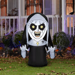 Load image into Gallery viewer, The Nun Halloween Inflatable with Spider Detail, 3.5-Ft Lighted Stylized Yard Decor for Indoor or Outdoor Use
