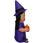 Load image into Gallery viewer, Gemmy Airblown Inflatable Lilo w/ Witch Hat and Pumpkin Disney, 4 ft Tall, Multicolored
