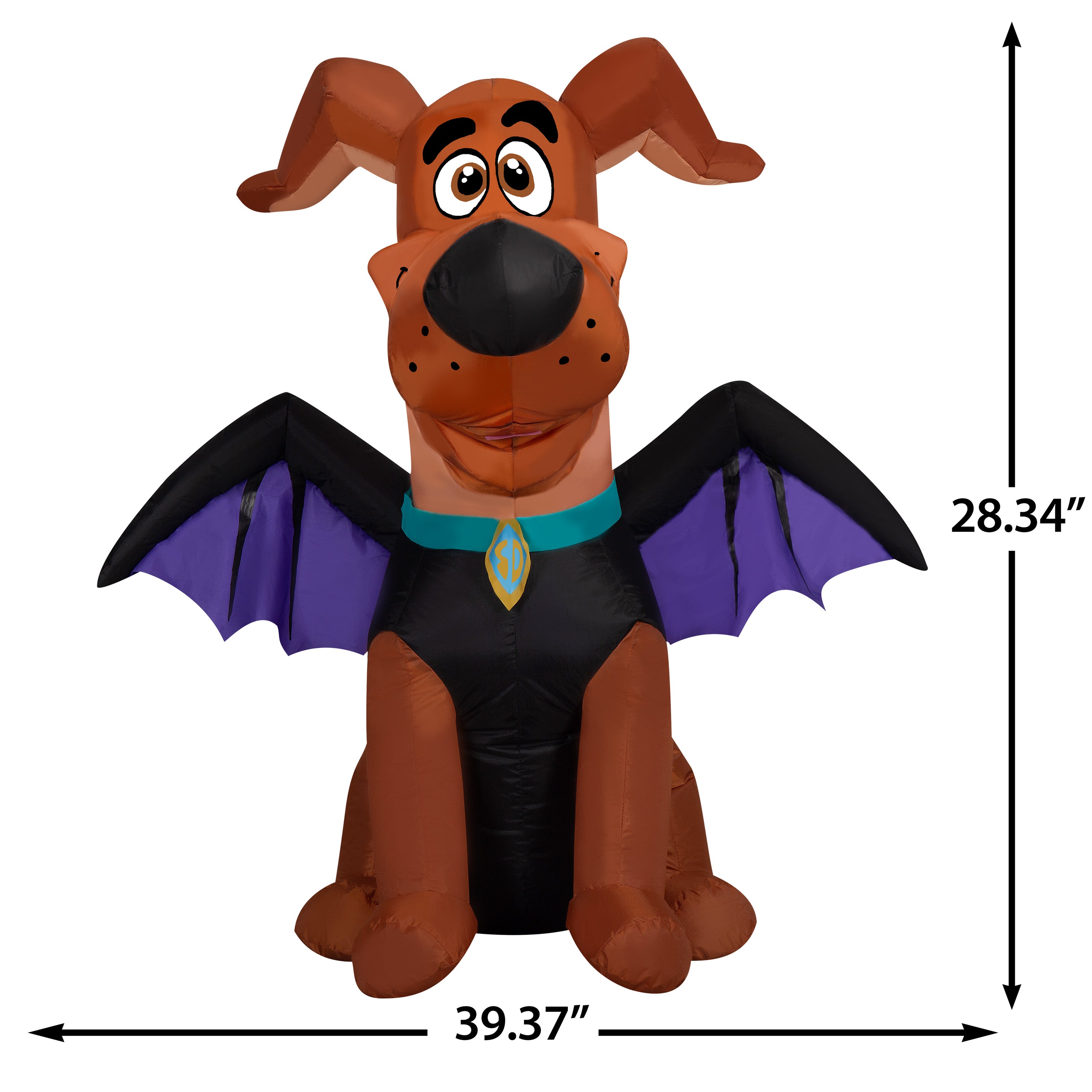 Gemmy Airblown Inflatable Scoob Puppy As Bat WB , 3.5 ft Tall, Multicolored