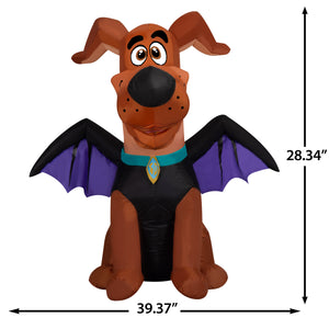Gemmy Airblown Inflatable Scoob Puppy As Bat WB , 3.5 ft Tall, Multicolored