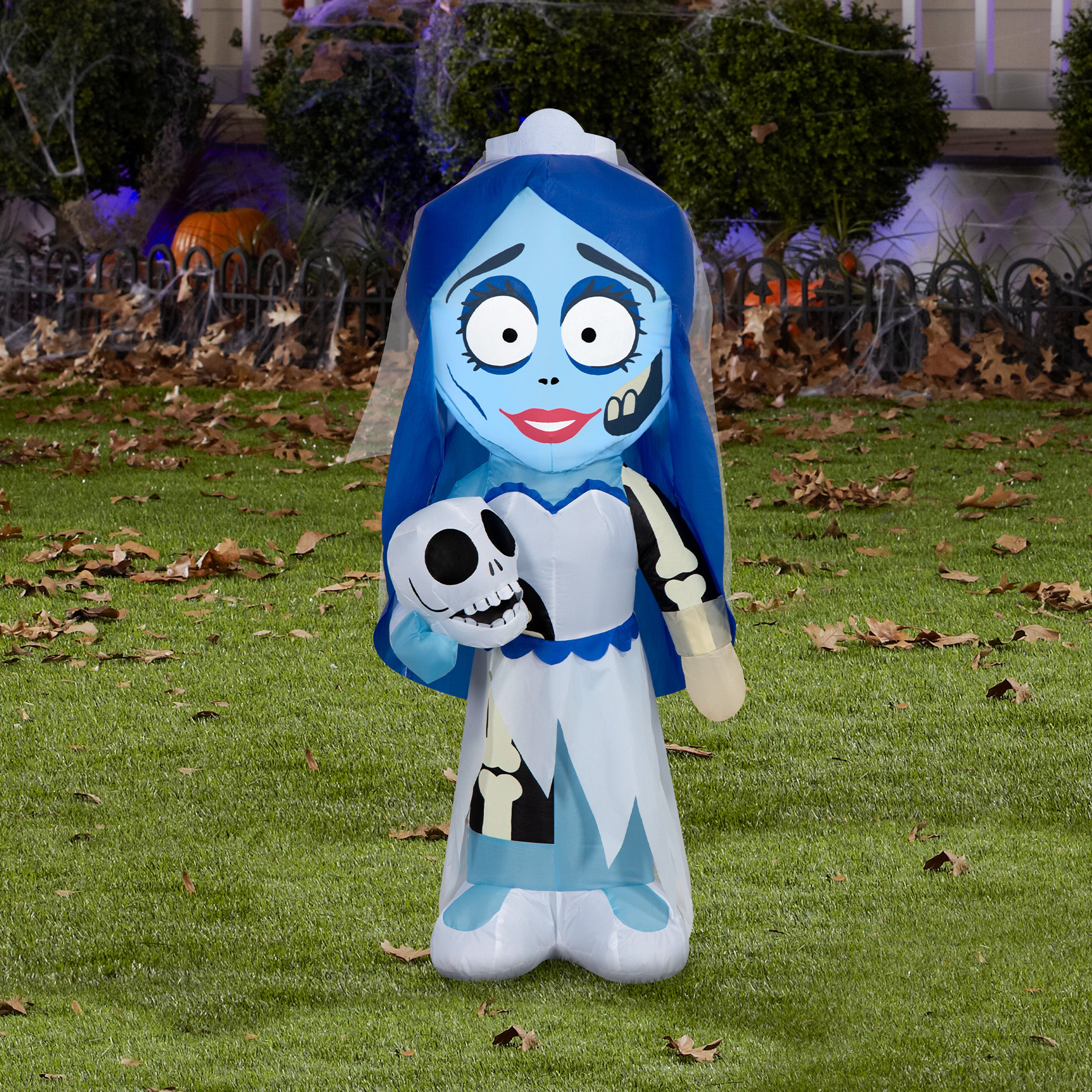 Gemmy Airblown Inflatable Corpse Bride Emily WB, 3.5 ft Tall, Multicolored