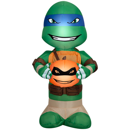 3-Ft TMNT Leonardo with Pumpkin Halloween Inflatable