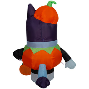 Gemmy Halloween Inflatable Bluey in Jack O' Lantern Costume, 3.5 ft Tall, Multi