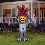 Load image into Gallery viewer, Gemmy Halloween Inflatable Demogorgon with Jack O&#39; Lantern, 7 ft Tall, Multi

