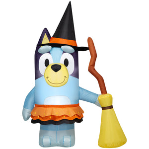Gemmy Airblown Inflatable Bluey in Witch Costume Bluey , 3.5 ft Tall, Multicolored