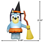 Load image into Gallery viewer, Gemmy Airblown Inflatable Bluey in Witch Costume Bluey , 3.5 ft Tall, Multicolored
