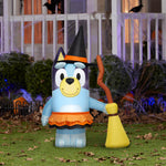 Load image into Gallery viewer, Gemmy Airblown Inflatable Bluey in Witch Costume Bluey , 3.5 ft Tall, Multicolored
