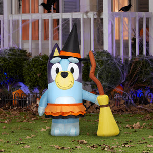 Gemmy Airblown Inflatable Bluey in Witch Costume Bluey , 3.5 ft Tall, Multicolored