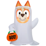 Load image into Gallery viewer, Gemmy Airblown Inflatable Bingo as Ghost Bluey, 3.5 ft Tall, Multicolored
