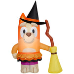 Load image into Gallery viewer, Gemmy Halloween Inflatable Bingo in Witch Costume (Bluey), 3.5 ft Tall, Multi

