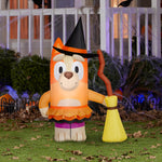 Load image into Gallery viewer, Gemmy Halloween Inflatable Bingo in Witch Costume (Bluey), 3.5 ft Tall, Multi
