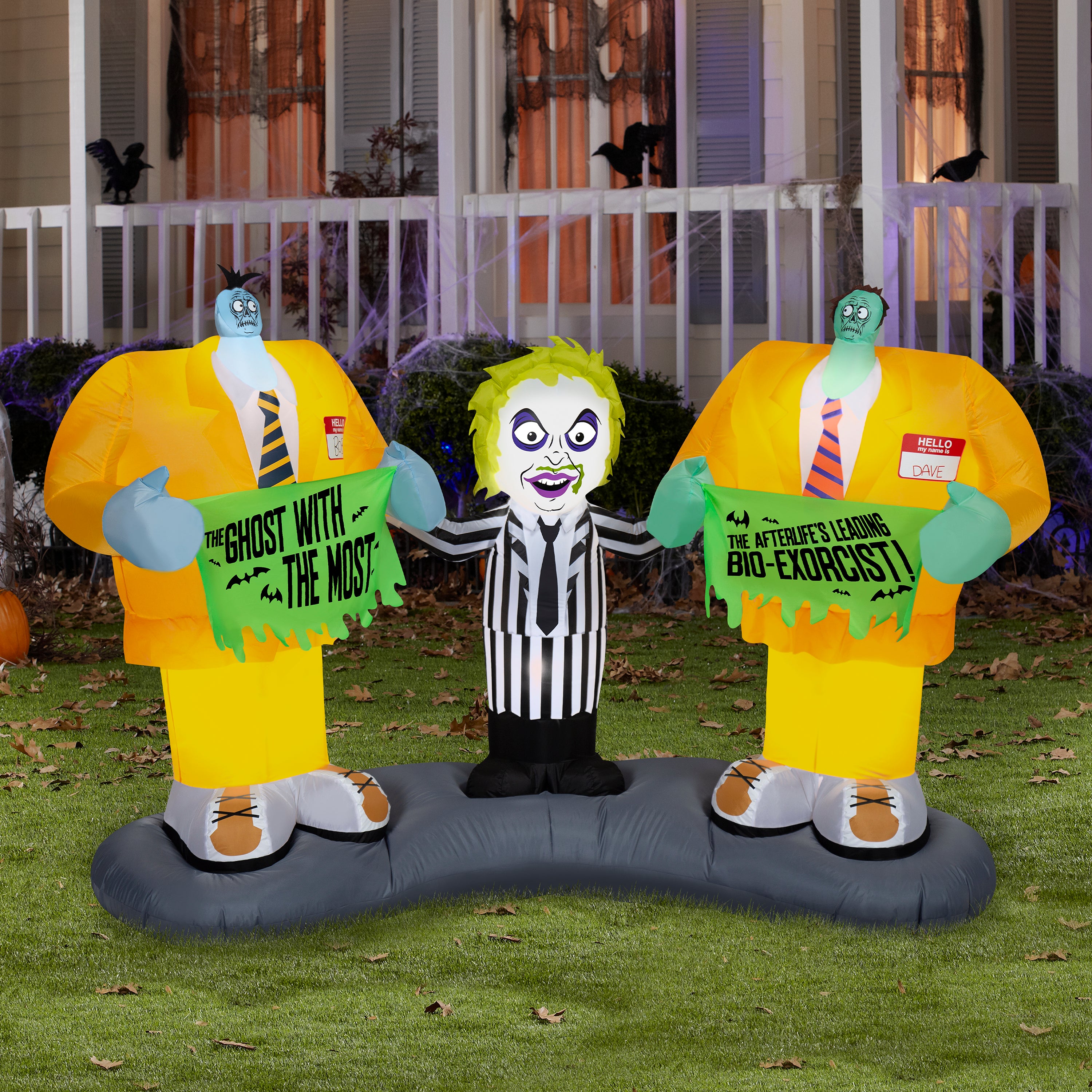 Gemmy Halloween Inflatable Beetlejuice Scene, 5 ft Tall